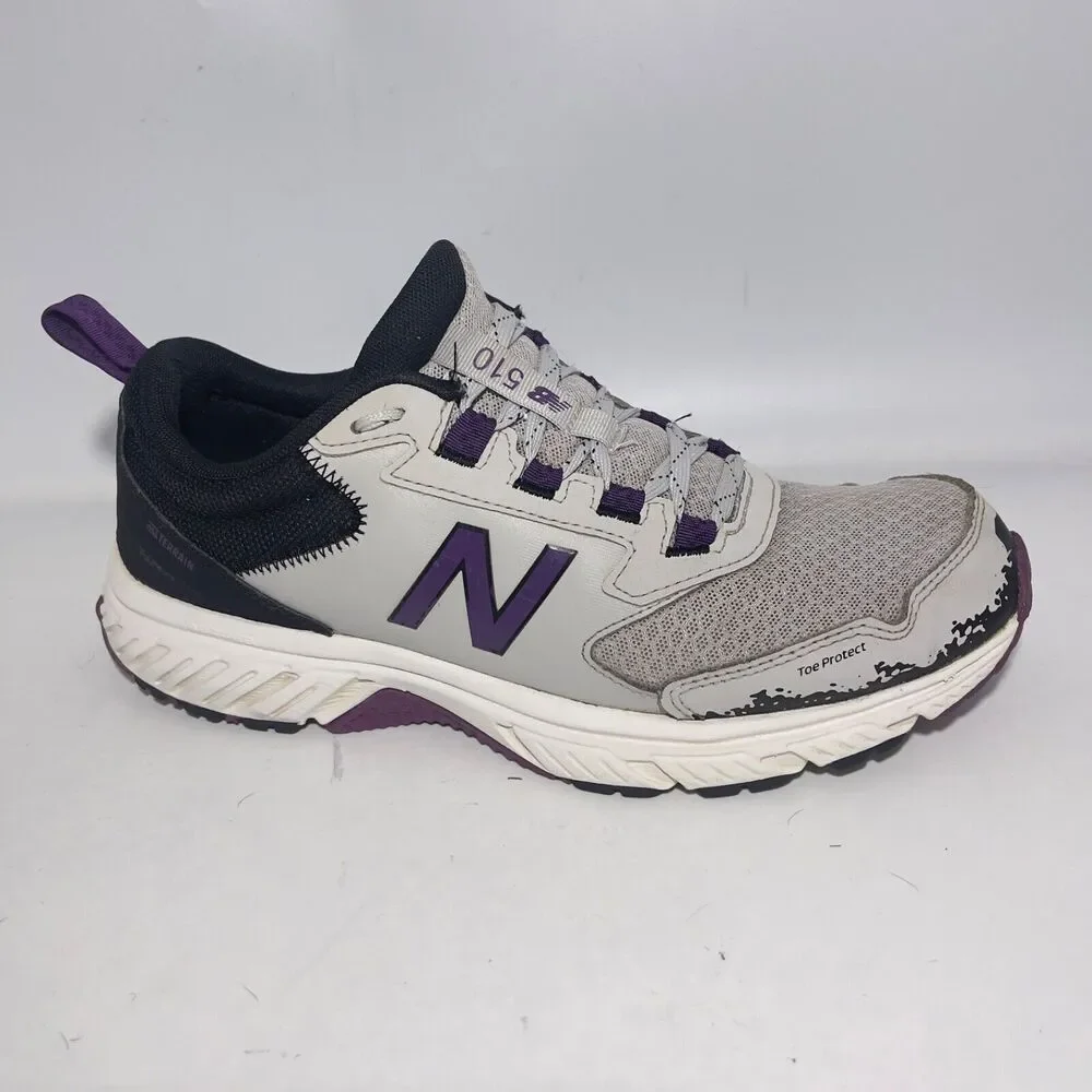 New Balance Women's 510 V5 Trail Running Shoes Gray/Purple WT510LG5 Size 10 - Picture 10 of 14